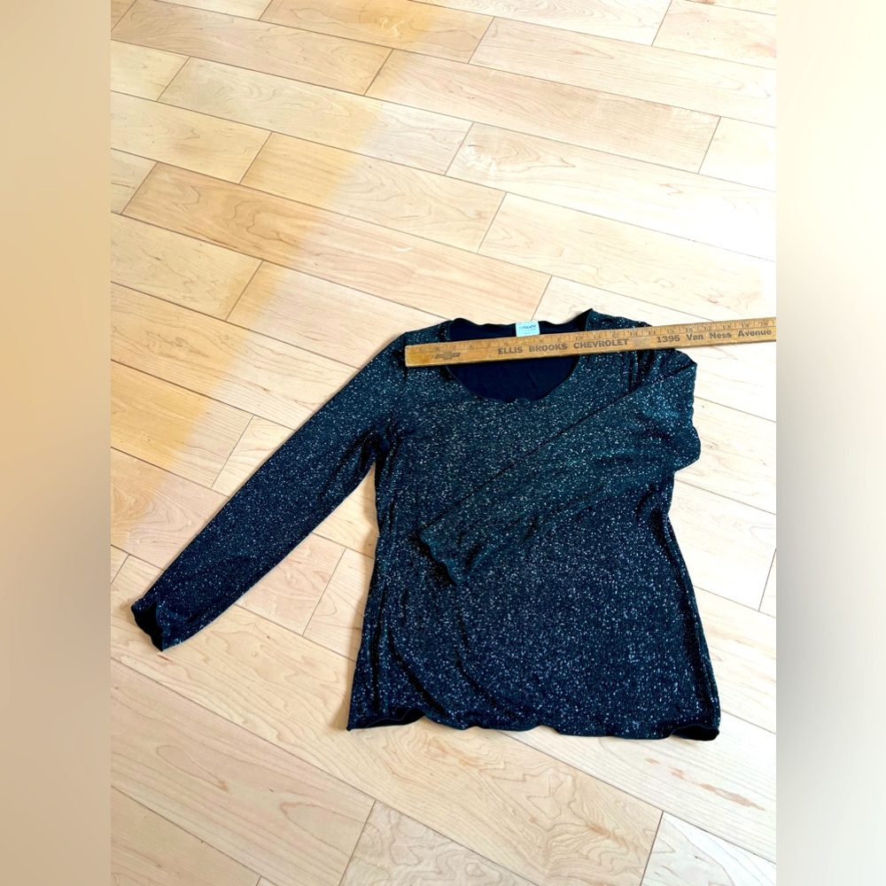 ARMANI collection sparkle shiny stretch long top.